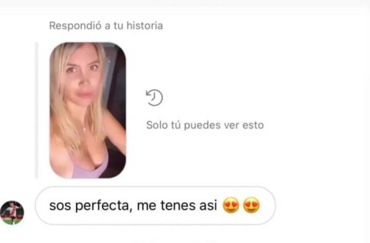 Filtran picantes mensajes de futbolista de River Plate a Wanda Nara luego de que su cuenta de Instagram fuera hackeada