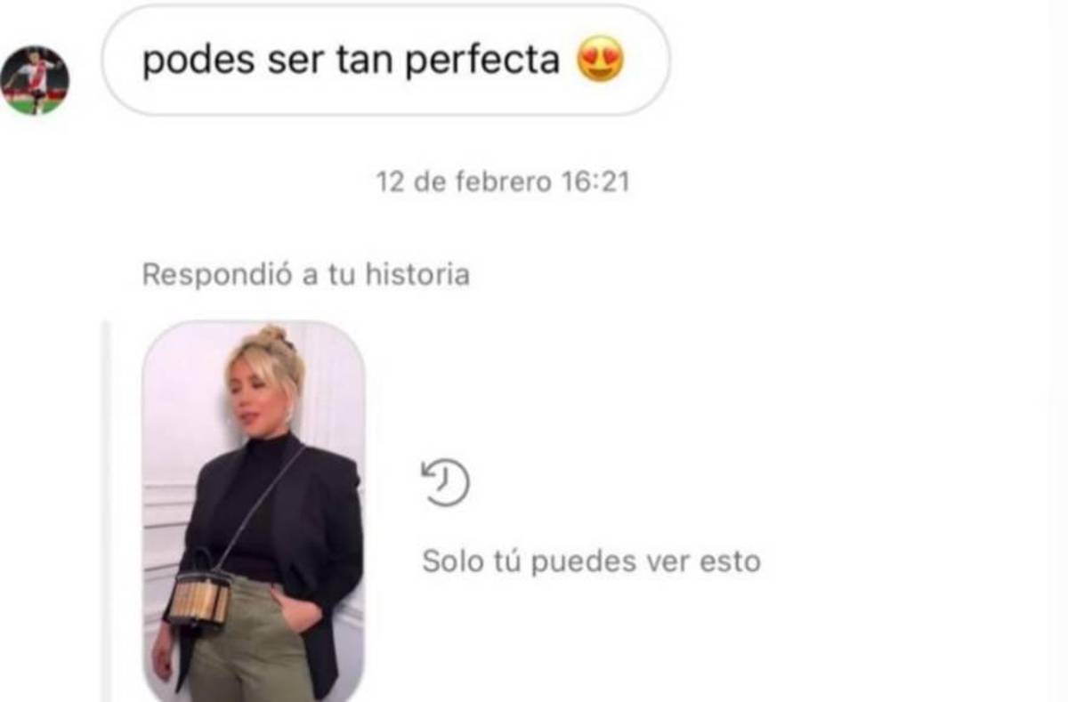 Filtran picantes mensajes de futbolista de River Plate a Wanda Nara luego de que su cuenta de Instagram fuera hackeada