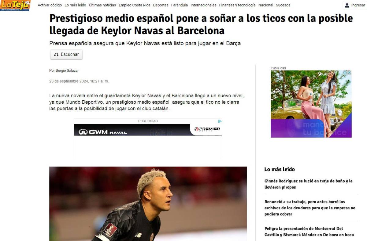 “Dispuesto a traicionar a Real Madrid” y “se deja querer”: Keylor Navas interesa al Barcelona y así reaccionó la prensa