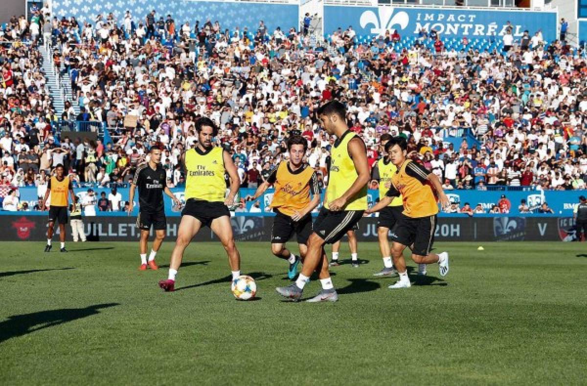 La vuelta de Zidane, la magia de Hazard y con estadio lleno, así entrenó el Real Madrid en Montreal