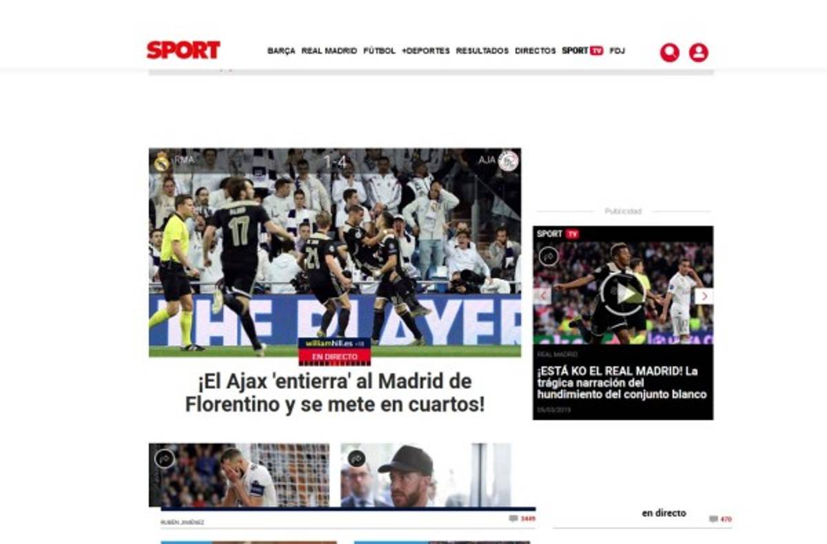 La prensa se hace sentir sobre fracaso del Real Madrid: 'Papelón', 'Luto' y 'Fracaso'