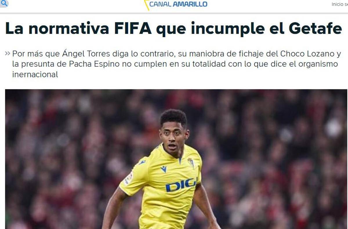 Lo que dice la prensa de España sobre el fichaje del Choco Lozano por el Getafe: “Jugador de rendimiento irregular, pero...”