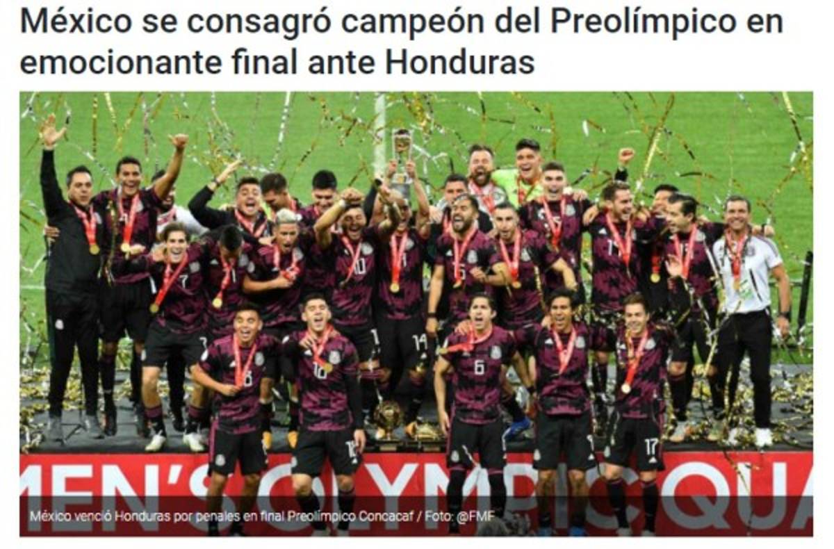 Lo que dice la prensa luego de que Honduras cayera contra México: ''Qué Preolímpico firmaron los catrachos''