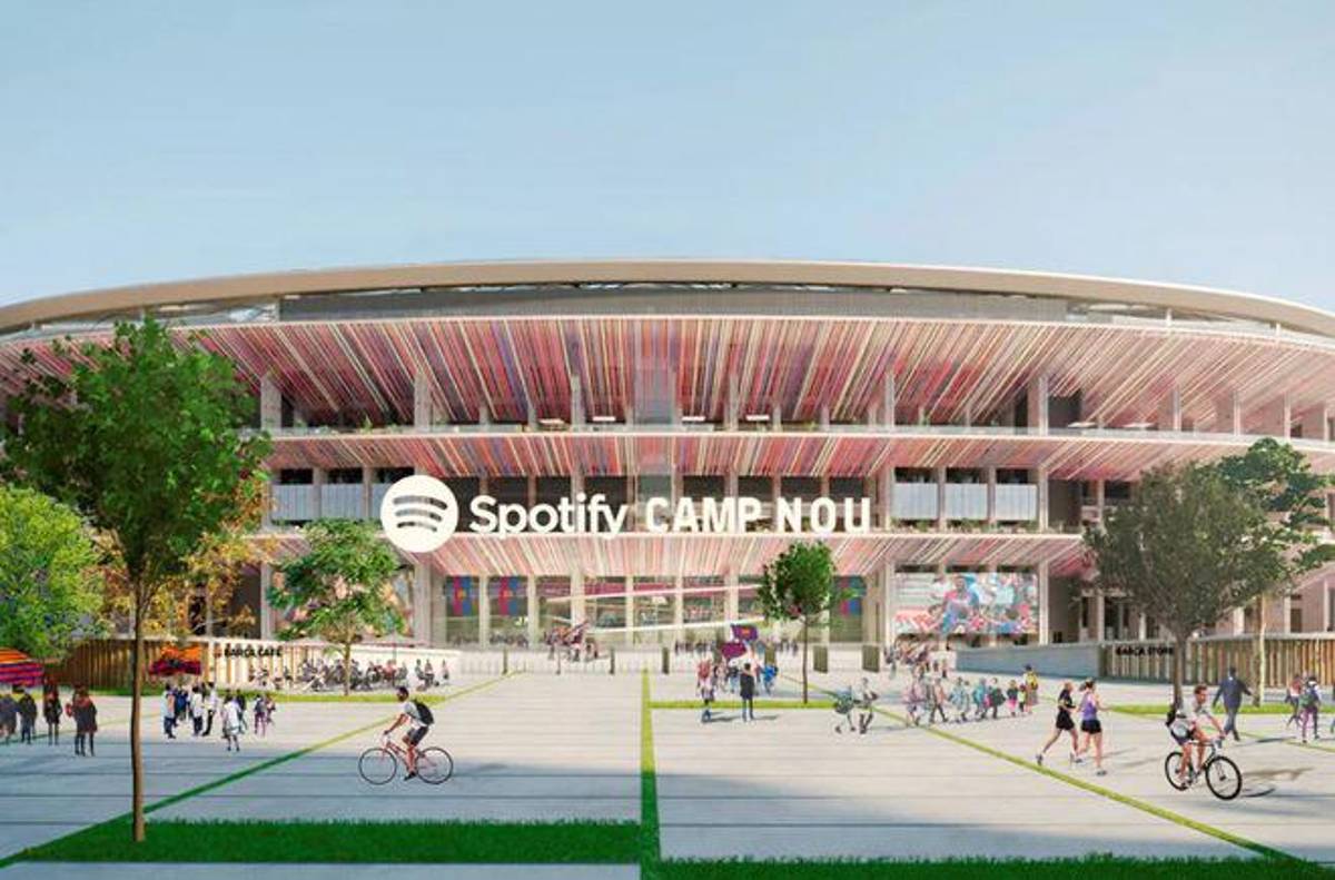El Barcelona desvela cómo lucirá el nuevo Camp Nou tras el acuerdo con Spotify; y presenta también su camiseta