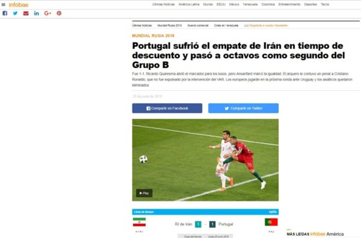 PORTADAS: Así ven a la Portugal de Ronaldo por su pase a octavos de Rusia 2018