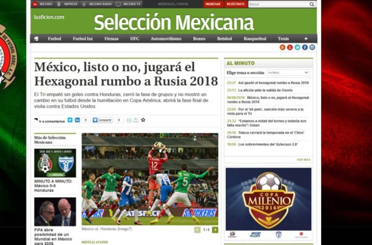 Prensa mexicana le tira con todo al Tri por empate en el Azteca ante Honduras
