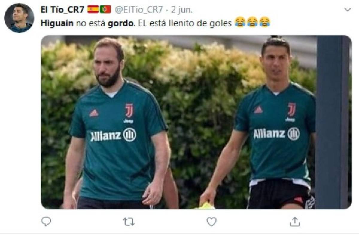 Memes: Higuaín, destrozado en redes por regresar 'gordo' a los entrenamientos de la Juventus