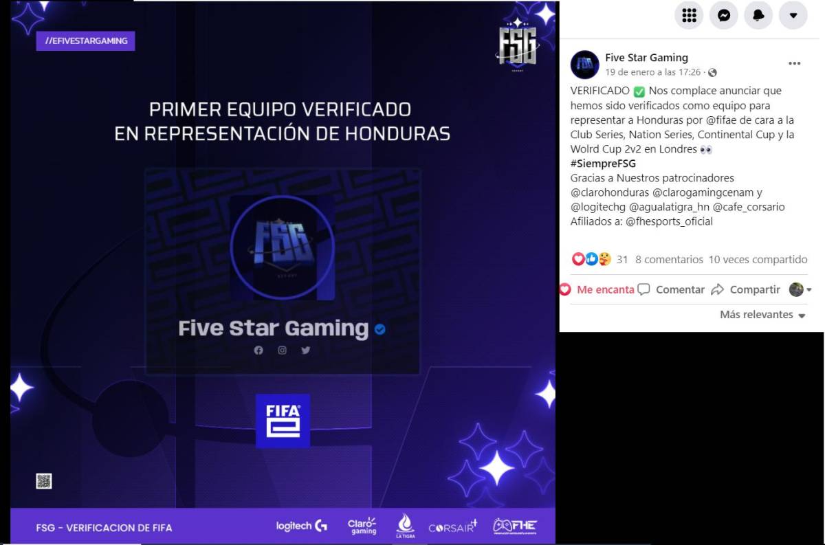 Five Star Gaming compartió el anuncio con mucho entusiasmo a través de redes sociales.