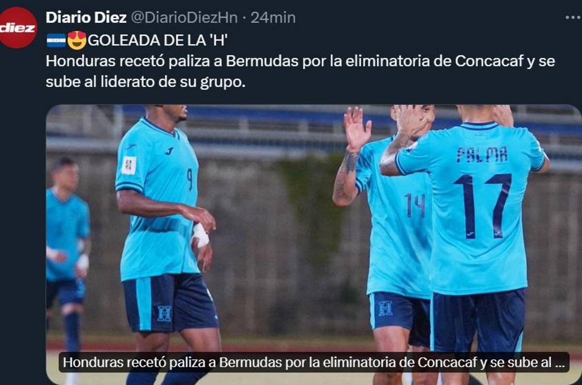 ¿Era para goleada? Prensa deportiva reacciona a la victoria de Honduras vs Bermudas: “Rueda logró triunfo aplastante”