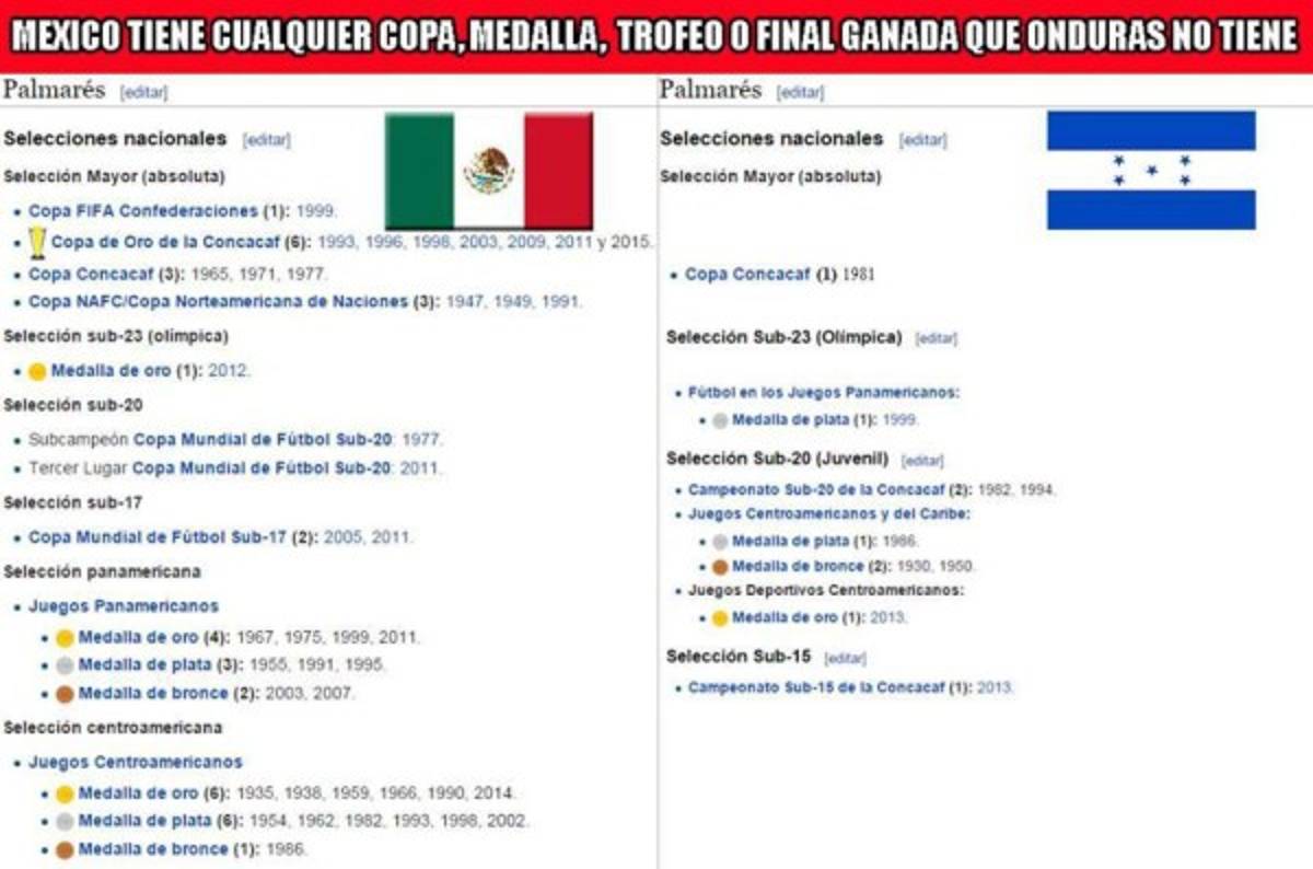 Con memes ya se calienta el Honduras-México en redes sociales