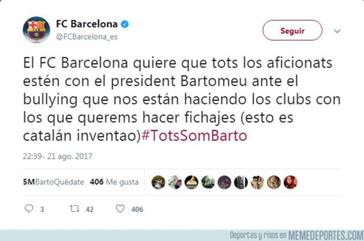 Neymar visita a sus ex compañeros y acribillan en memes al Barcelona