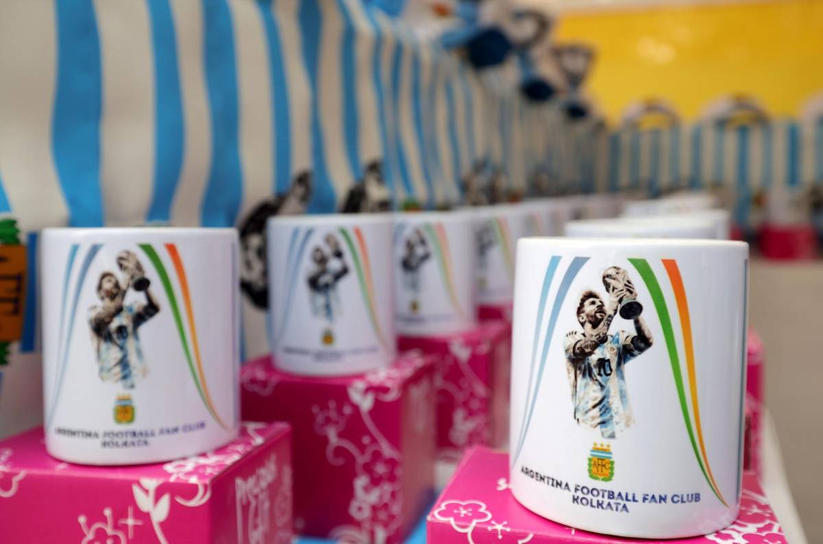 ¡Locura por Messi! Un regalo gigante para el campeón del mundo a su llegada a India