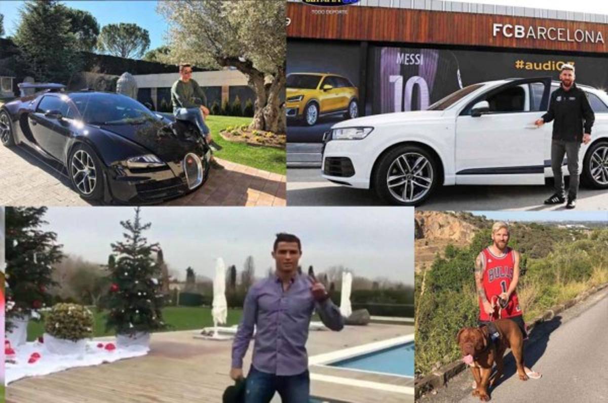 Lujos de los jugadores del Real Madrid y Barcelona