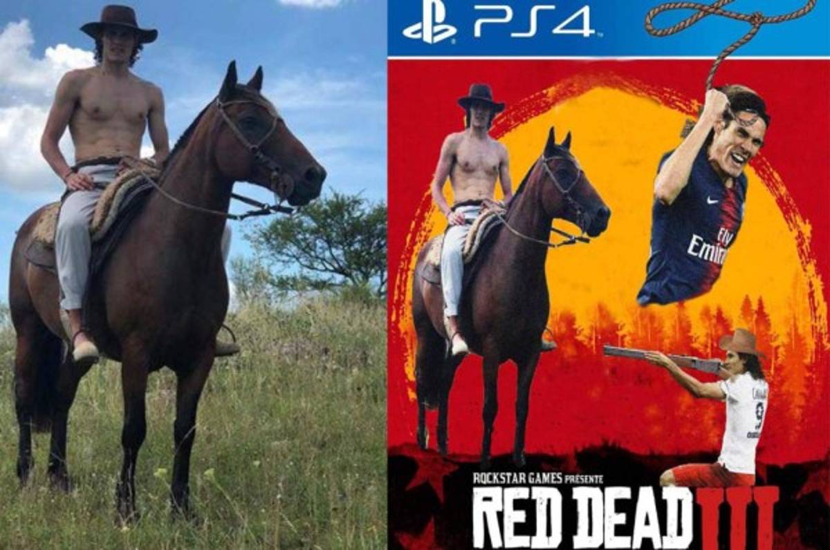 Crueles memes contra Cavani por una fotografía montando a caballo