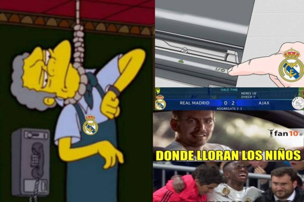 Los memes destruyen a un Real Madrid goleado y eliminado de la Champions por el Ajax
