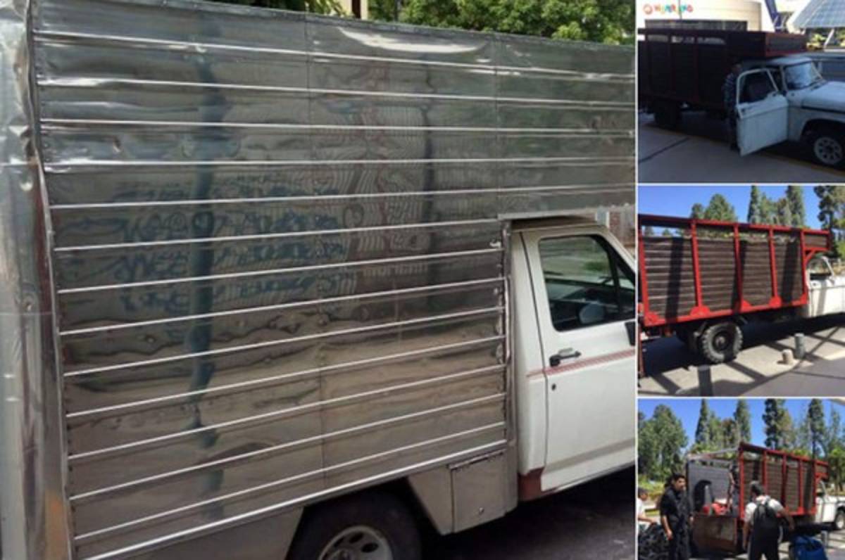 La utilería de la selección de México se traslada en un camión de carga hacia Mendoza