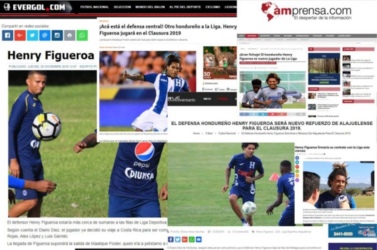 Conoce lo que dicen los medios de Costa Rica por la llegada de Henry Figueroa