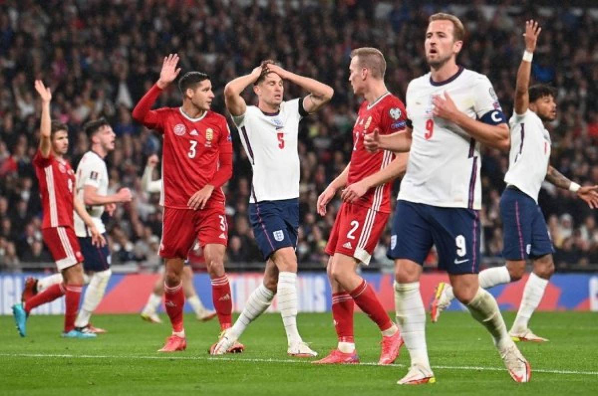 Inglaterra complica la tarea de clasificar al Mundial de Qatar tras empatar en casa ante Hungría