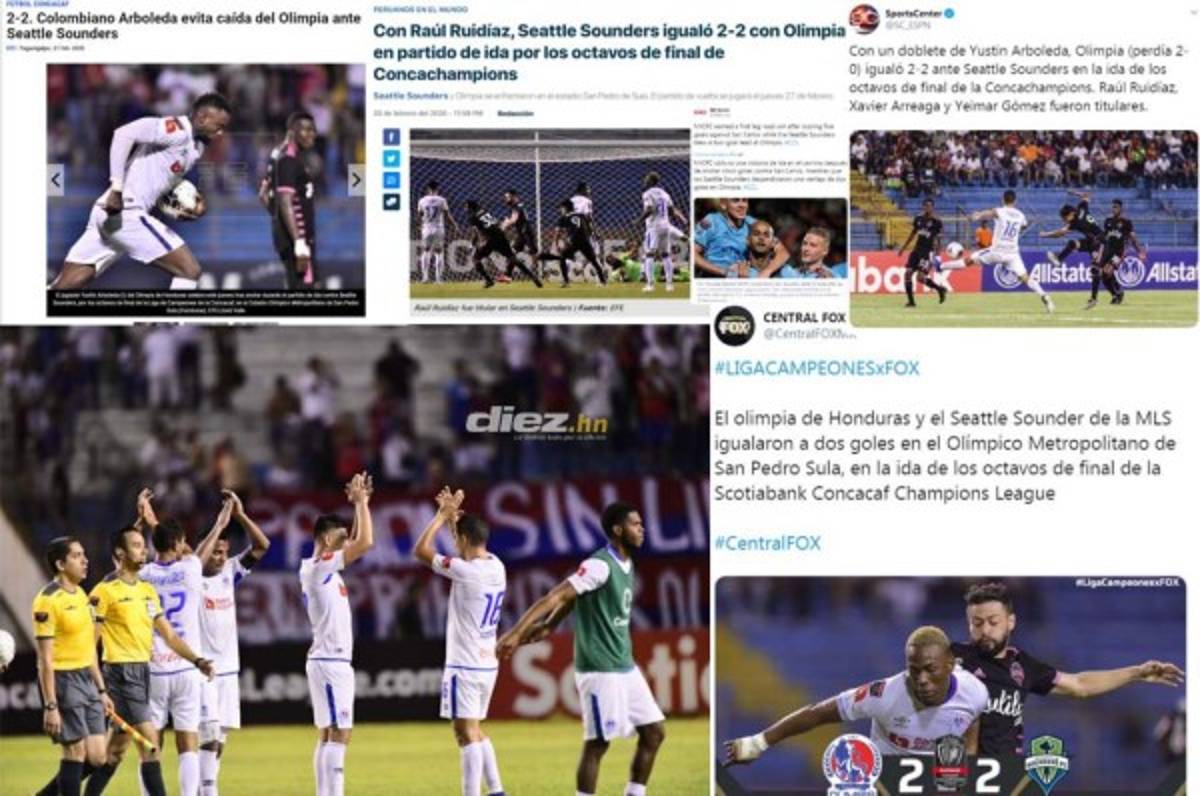 Lo que dice la prensa nacional e internacional del valioso empate de Olimpia ante Seattle en Concachampions