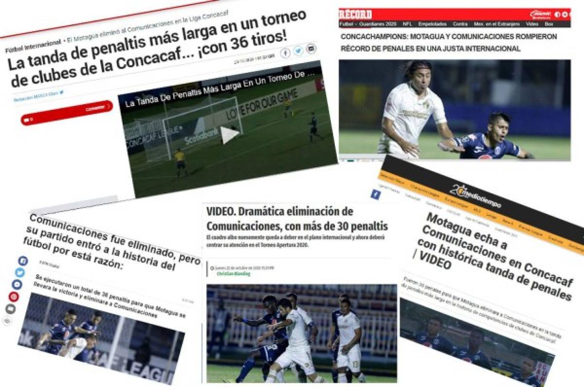 Insólito, asombro, récord: la prensa mundial se sorprende con tanda de penales entre Motagua y Comunicaciones