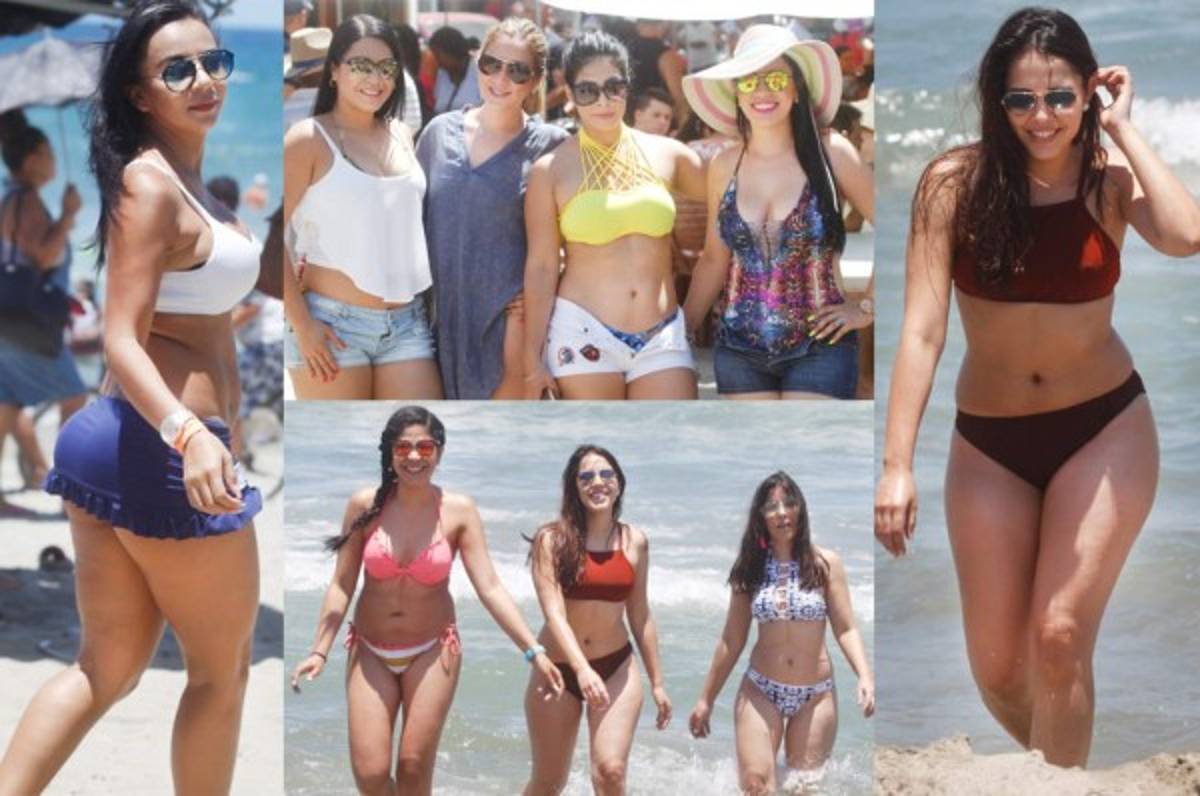 Así se divierten las bellas chicas en las playas de Honduras