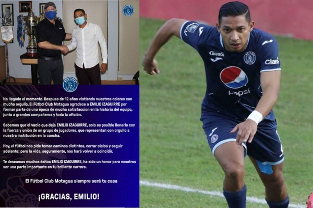 Motagua hace oficial la salida de Emilio Izaguirre y le dedica unas palabras de despedida