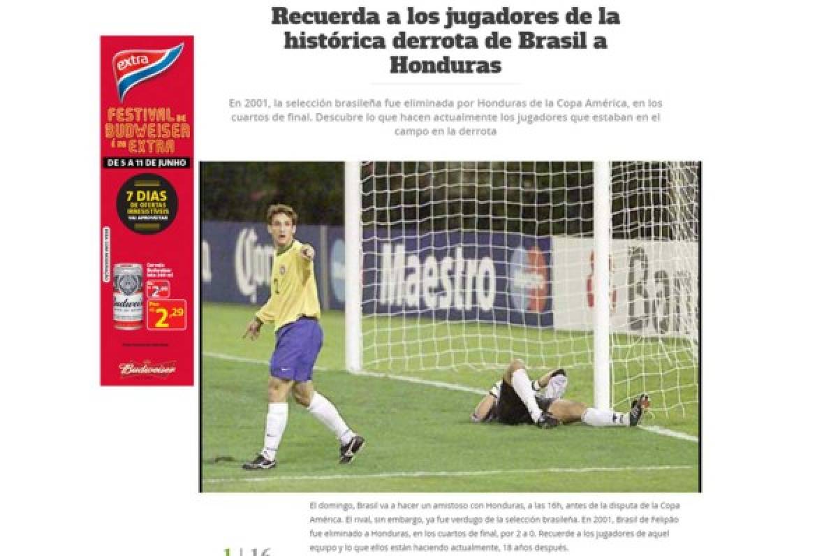 En Brasil no olvidan la derrota de la Copa América 2001 contra Honduras