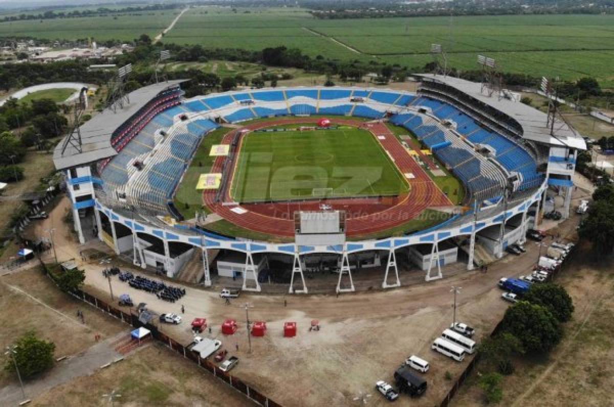 ¡Todo listo para ver a la H! La fiesta que se vive en el estadio Olímpico horas antes del Honduras- EUA