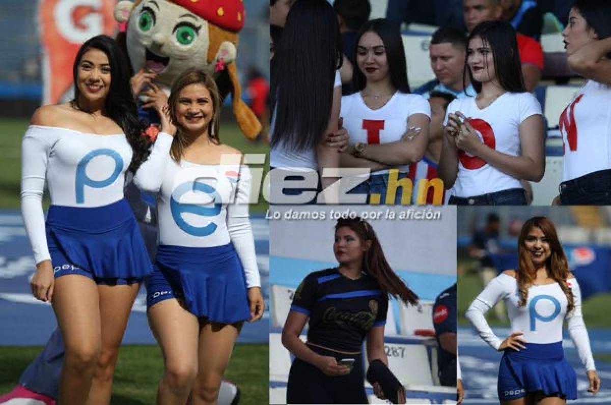 ¡Sensuales! El lado infartante del clásico Motagua-Olimpia en el estadio Nacional