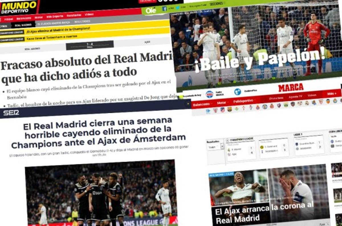 La prensa se hace sentir sobre fracaso del Real Madrid: 'Papelón', 'Luto' y 'Fracaso'