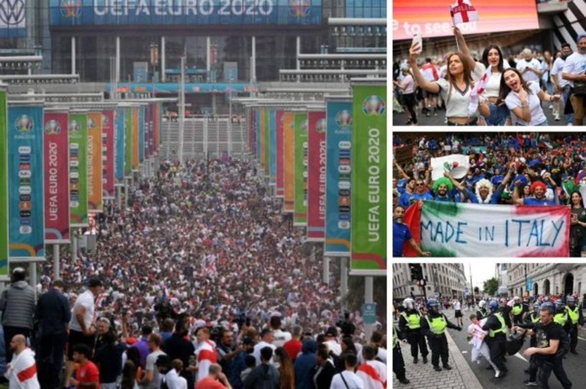 Locura total en Wembley: Bellas inglesas, un crack en medio de los hinchas y actos vandálicos