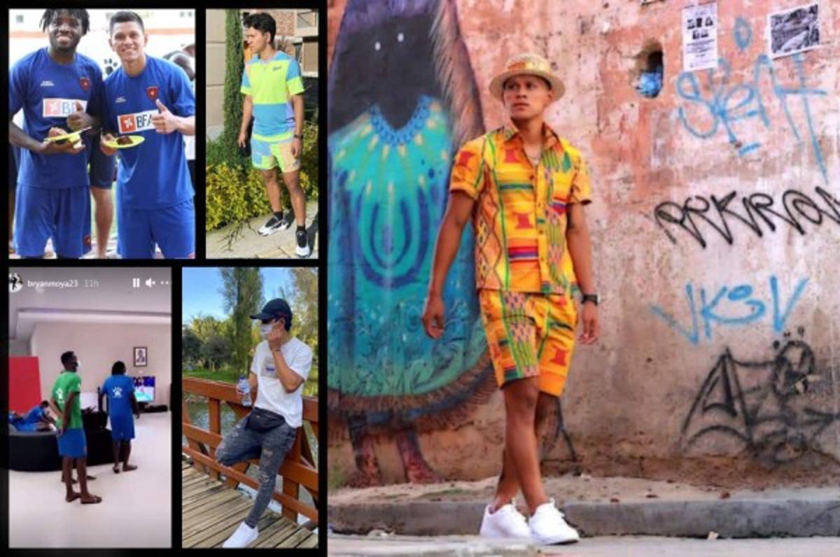 ¡Hasta la hace de modelo! Así es la nueva vida del volante hondureño Bryan Moya en Angola