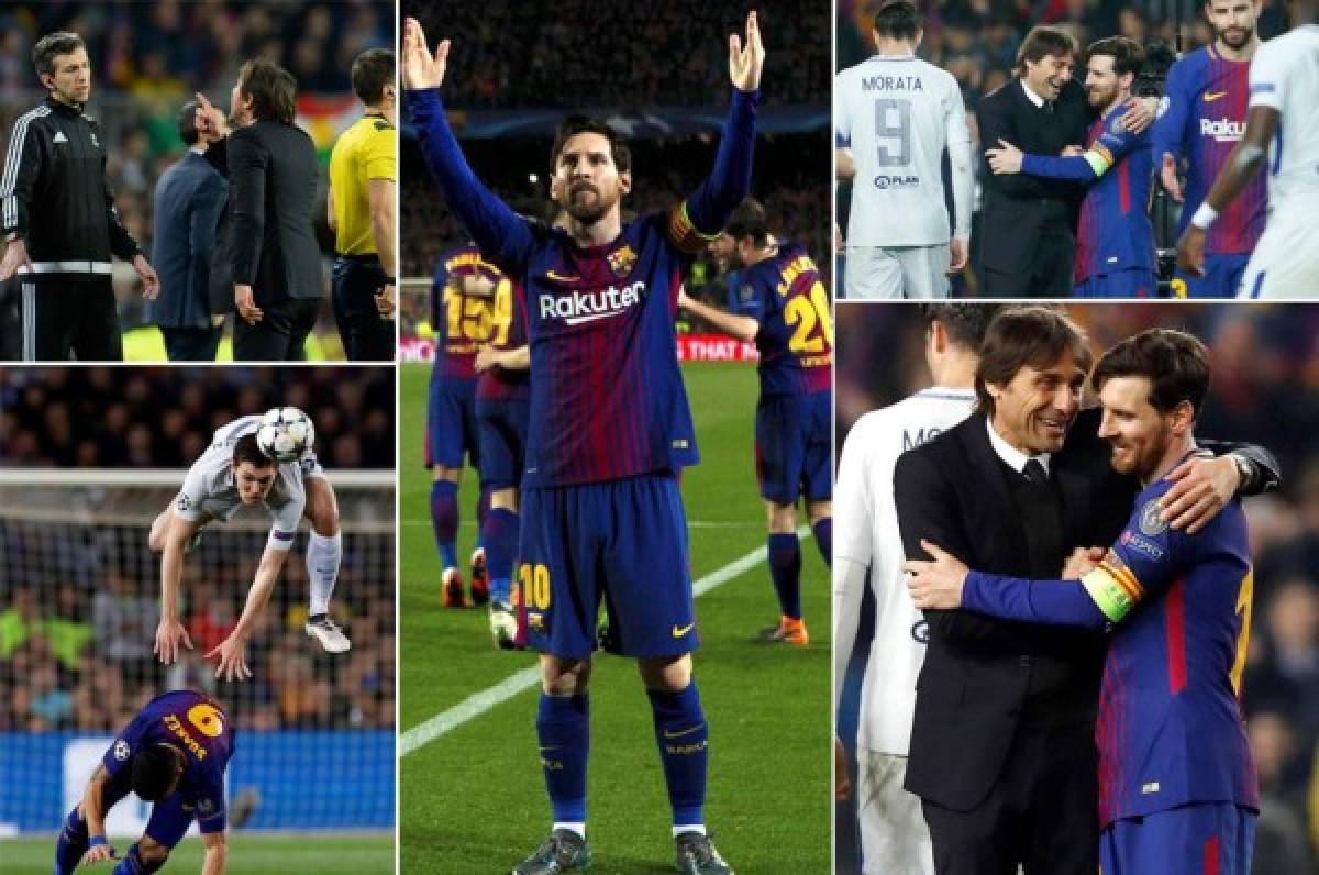 En fotos: Conte se rinde a Messi, la felicidad de Dembélé y la dedicatoria de Leo