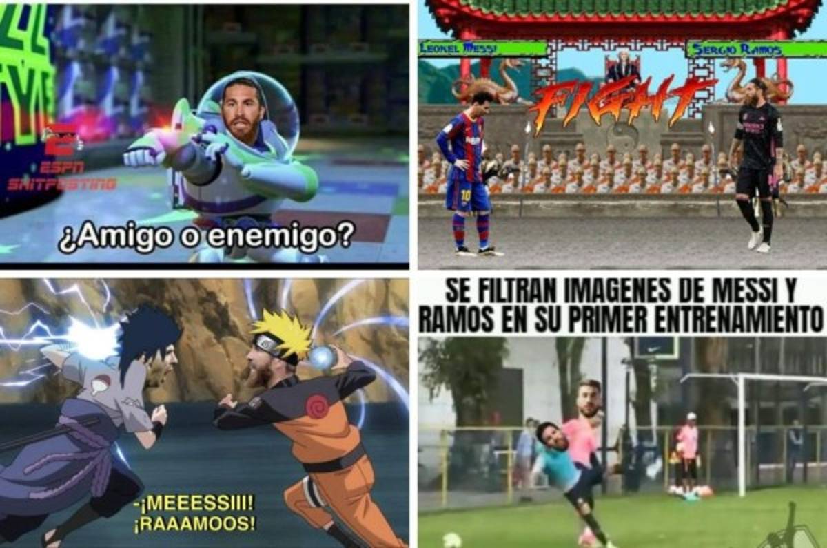 Messi hizo su primer entrenamiento con el PSG y los memes destrozan a Sergio Ramos