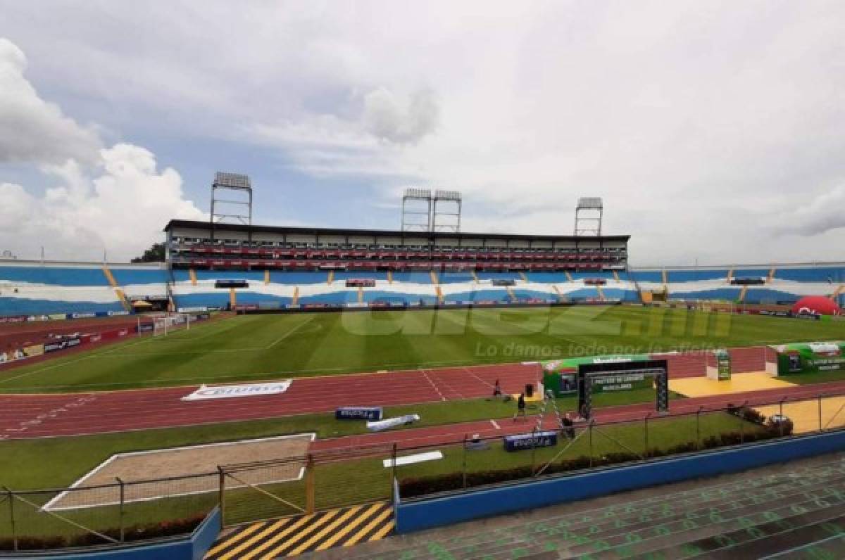 ¡Todo listo para ver a la H! La fiesta que se vive en el estadio Olímpico horas antes del Honduras- EUA