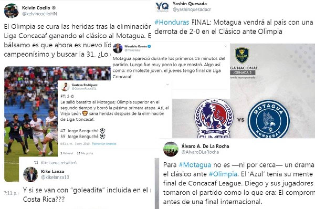 Lo que se dijo en redes sociales tras la victoria de Olimpia ante Motagua