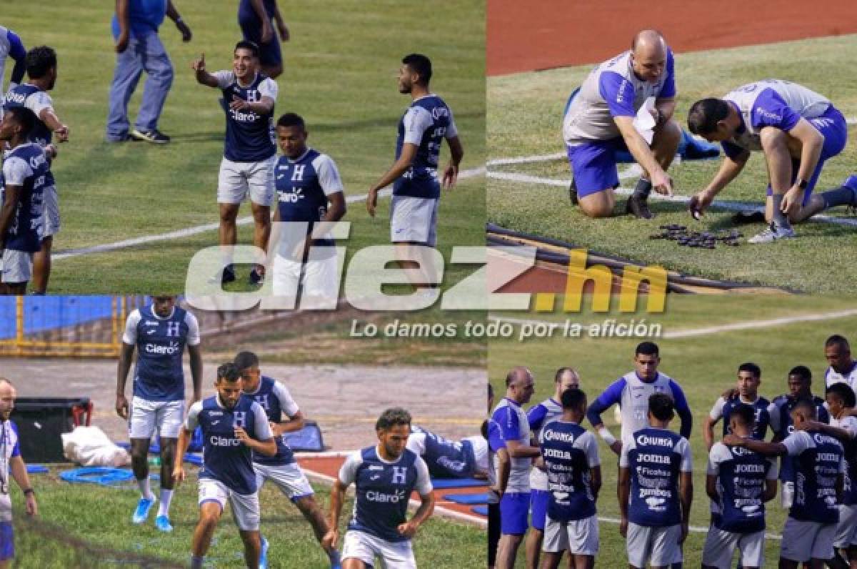 Risas y con un grupo pequeño: Así fue el primer entrenamiento de Honduras en San Pedro Sula