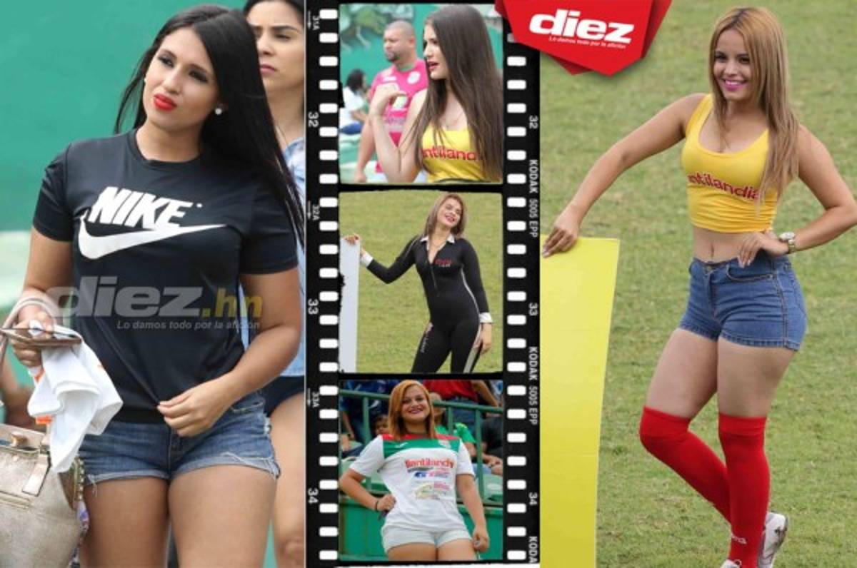 Las hermosuras que engalanaron el clásico Marathón-Motagua