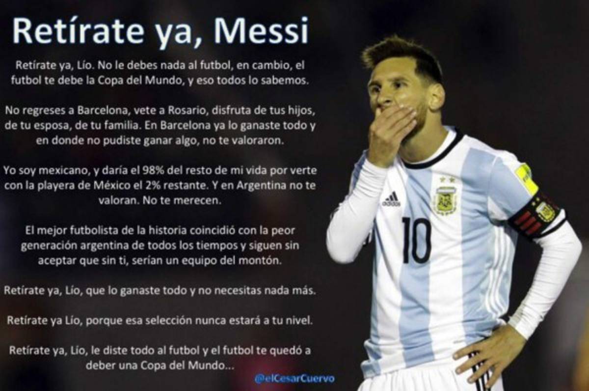 La emotiva carta de un periodista mexicano a Lionel Messi