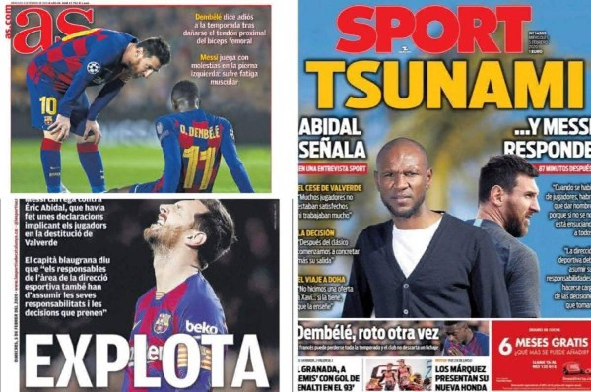 La bomba de Messi en Barcelona se roba las portadas: Puñetazo a Abidal y caos