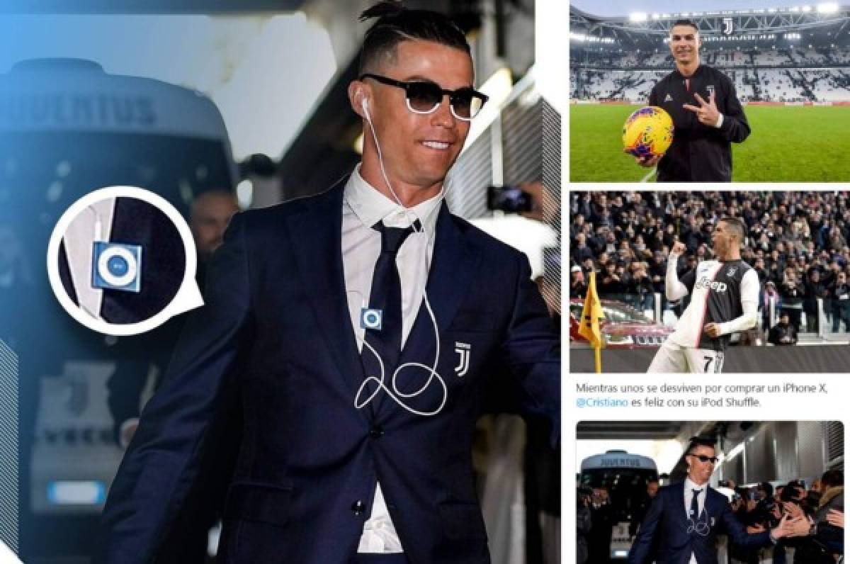 Cristiano Ronaldo causa furor en las redes sociales por usar un Ipod viejo del 2005