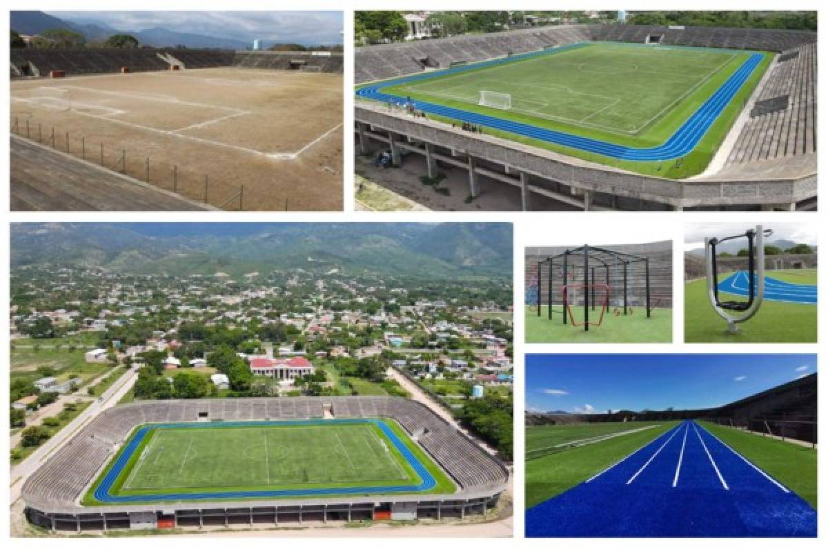 ¡Quedó espectacular¡ Autoridades entregan remodelado el estadio Roberto Suazo Córdoba de La Paz