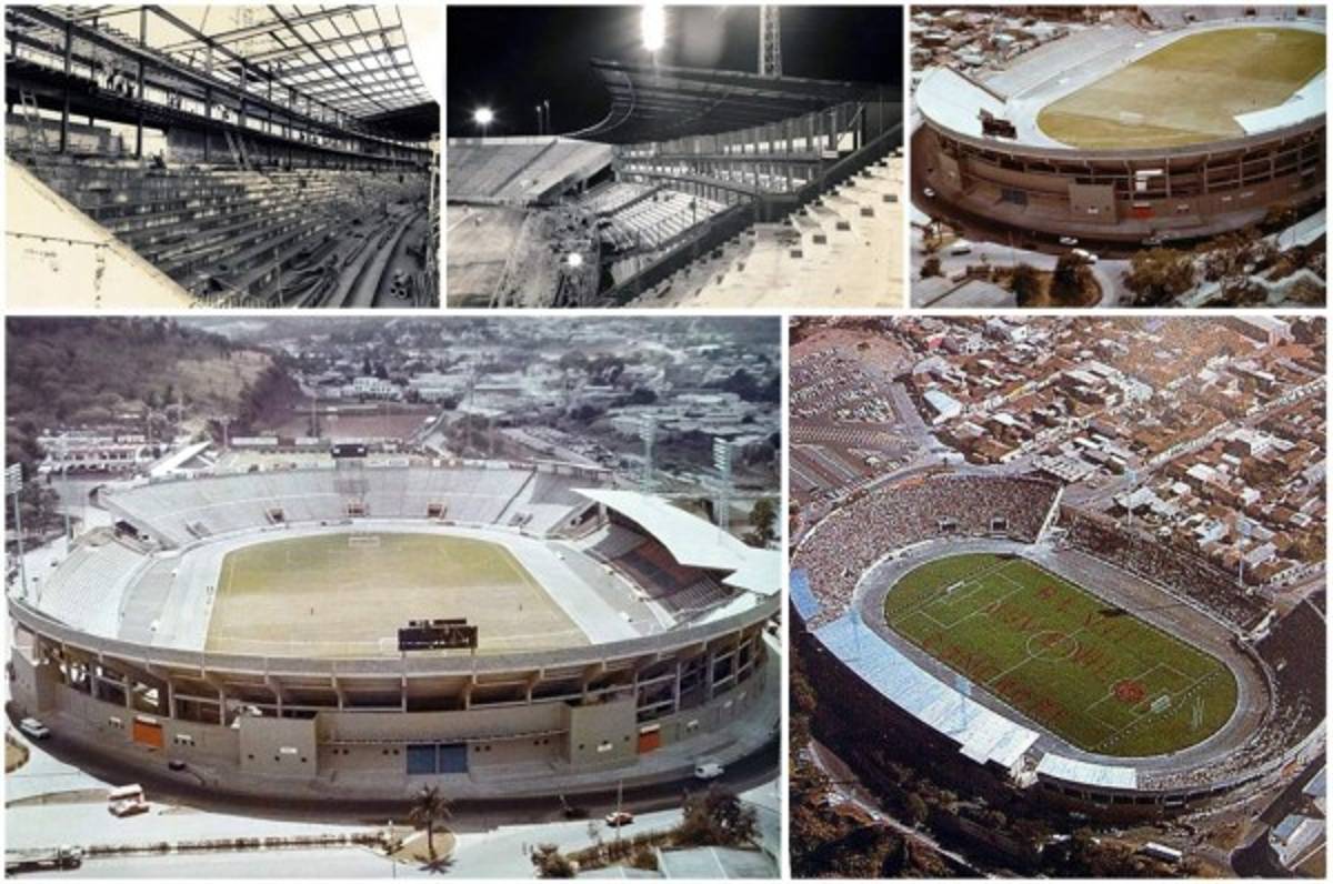 Las fotos inéditas de la última gran remodelación en el Estadio Nacional de Tegucigalpa
