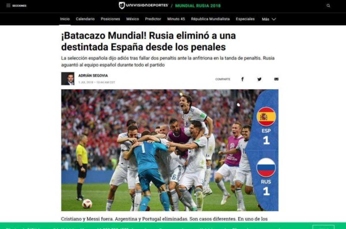 Prensa española e internacional ataca a España por eliminación en Rusia