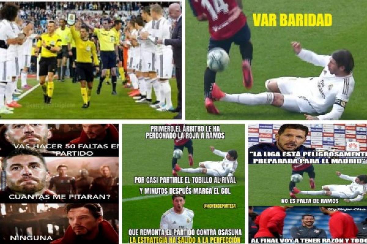 El VAR y Sergio Ramos, protagonistas de los memes tras la goleada del Real Madrid al Osasuna