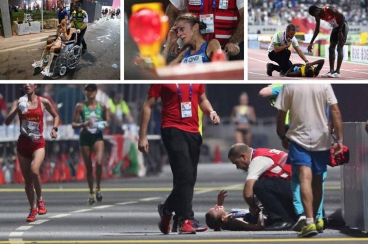 ¡Una catástrofe! El drama que viven los atletas en el Mundial de Doha por las altas temperaturas