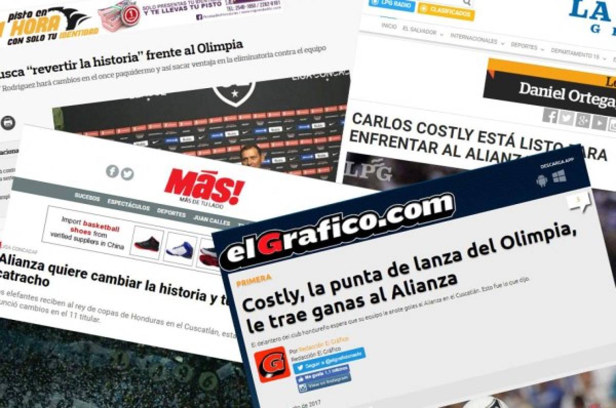 Así calienta la prensa salvadoreña el juego entre Alianza y Olimpia