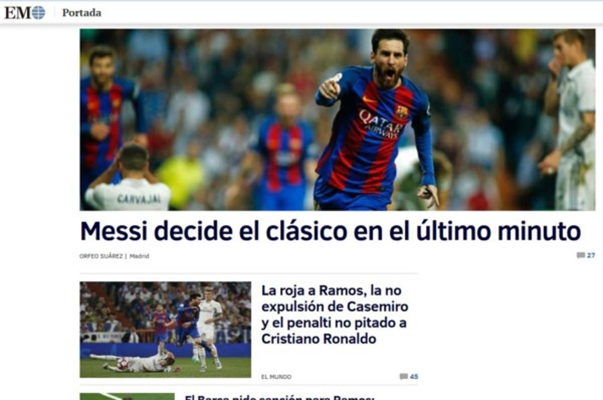 ¡No perdonan al Madrid! Así habla la prensa internacional del Clásico