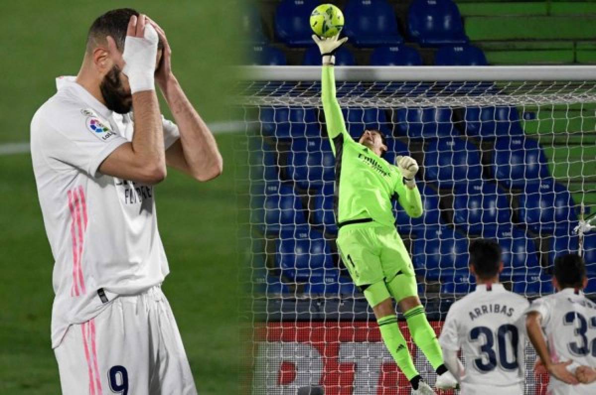 Courtois evita la derrota del Real Madrid ante Getafe y se alejan del Atlético en la Liga Española