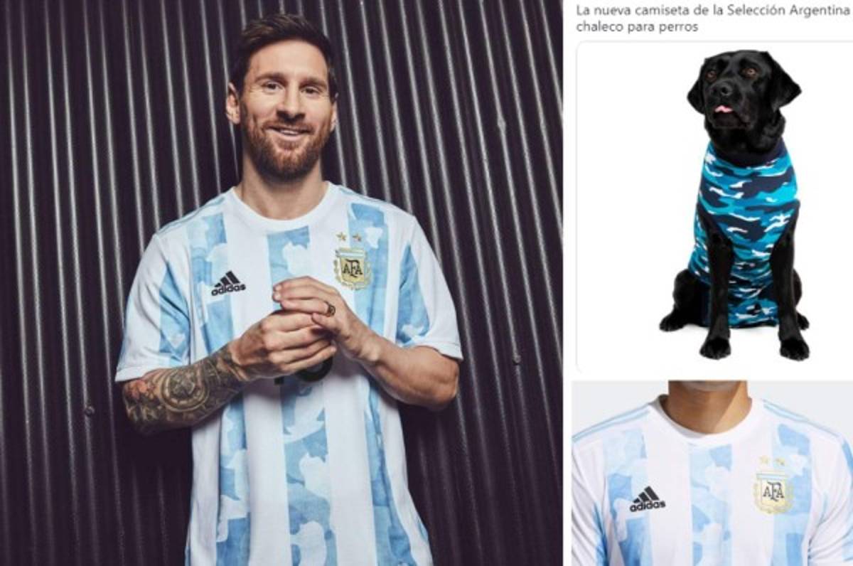 'Parece chaleco de perros': Tildan de horrible la polémica nueva camisa de Messi y Argentina para 2021  